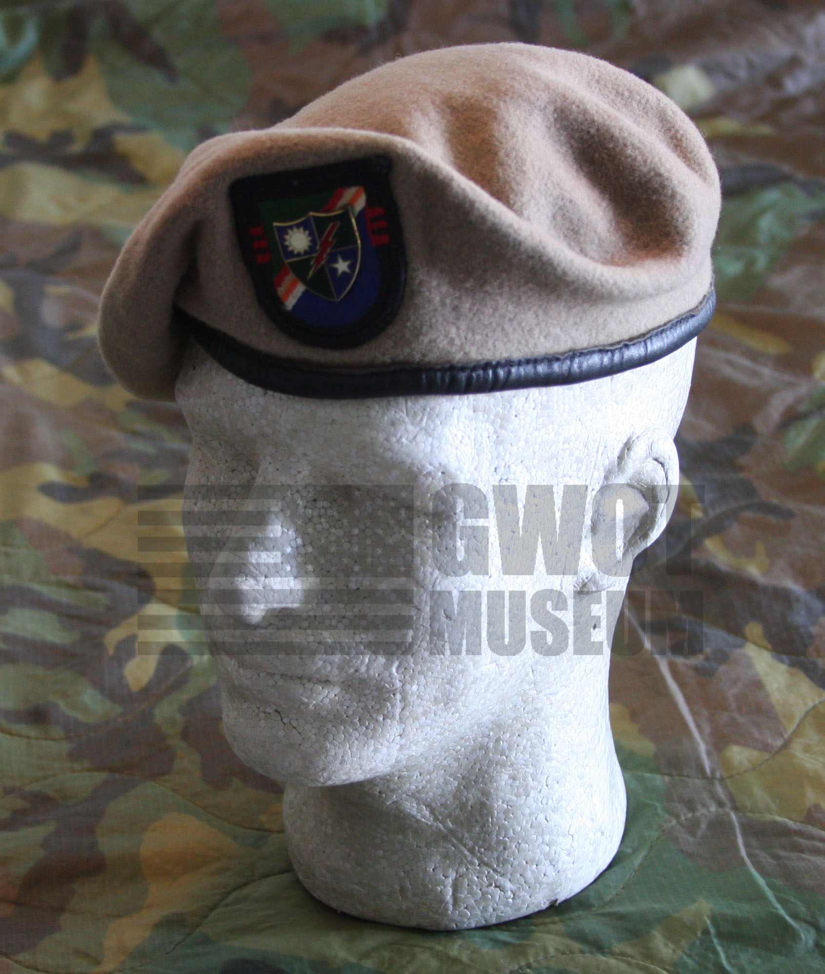 Modified Desert Combat Uniform and Beret of the 75th Ranger Regiment ...